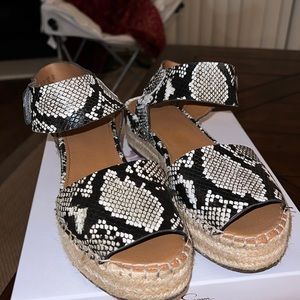 Franco Sarto Snakeskin Sandals